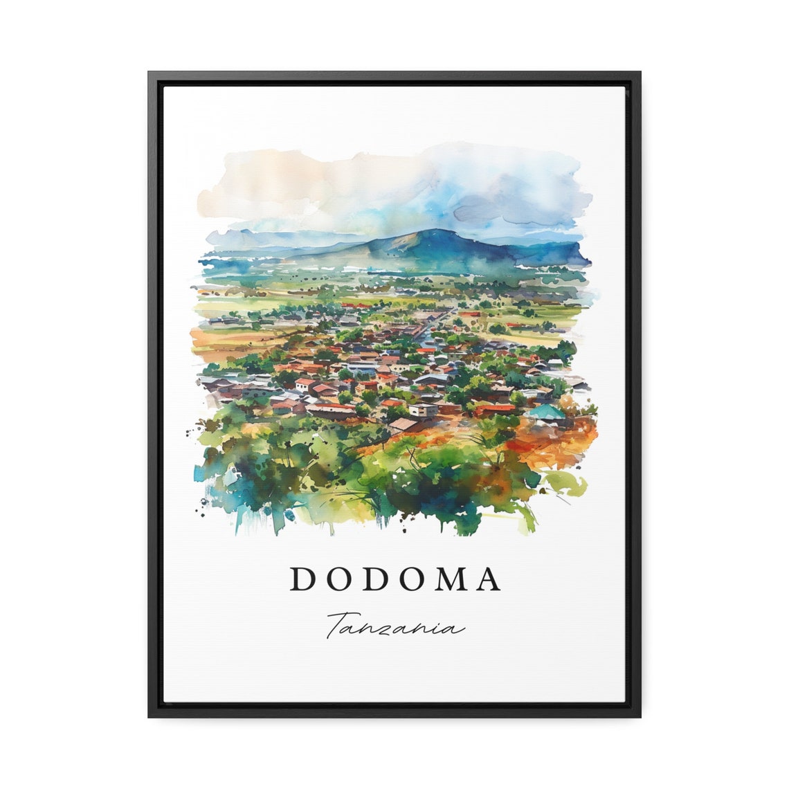 Dodoma Tanzania Wall Art Print Wedding Gift Birthday Present Custom Text Perfect - Image 3