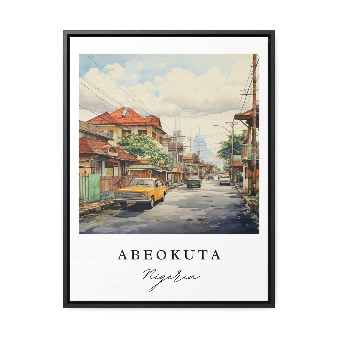 Abeokuta Nigeria Personalized Wall Art Print - Image 2