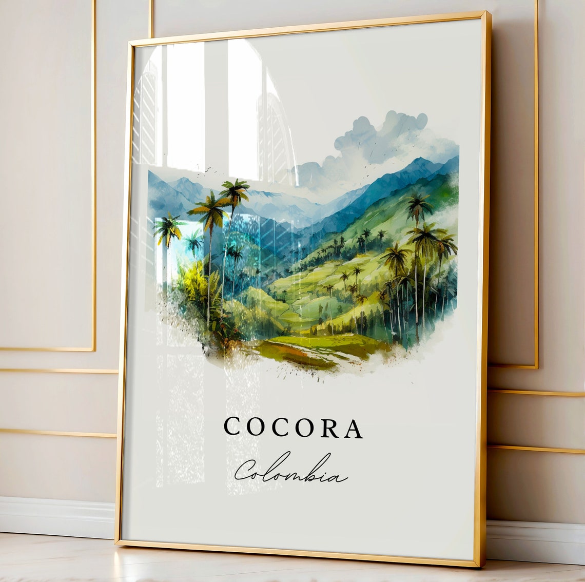 Cocora Wall Art Colombia Poster Print Wedding Gift Birthday Present Custom Text Perfect - Image 4