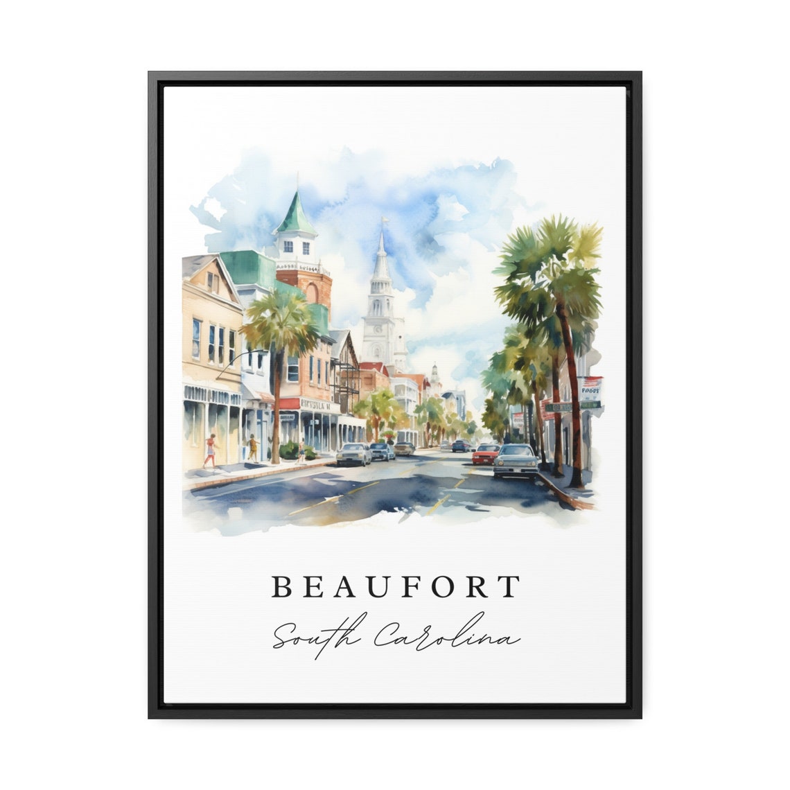 Beaufort SC Travel Poster Print, South Carolina - Image 3