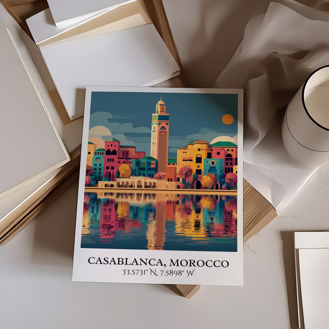 Casablanca Art Retro Travel Morocco Home Decor Gift Prints Housewarming - Image 5