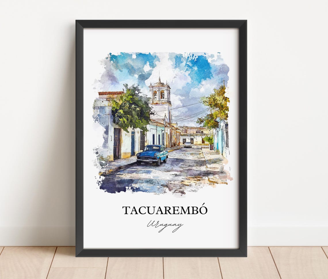 Tacuarembo Wall Art Uruguay Travel Print Watercolor Gift Poster Housewarming - Image 5