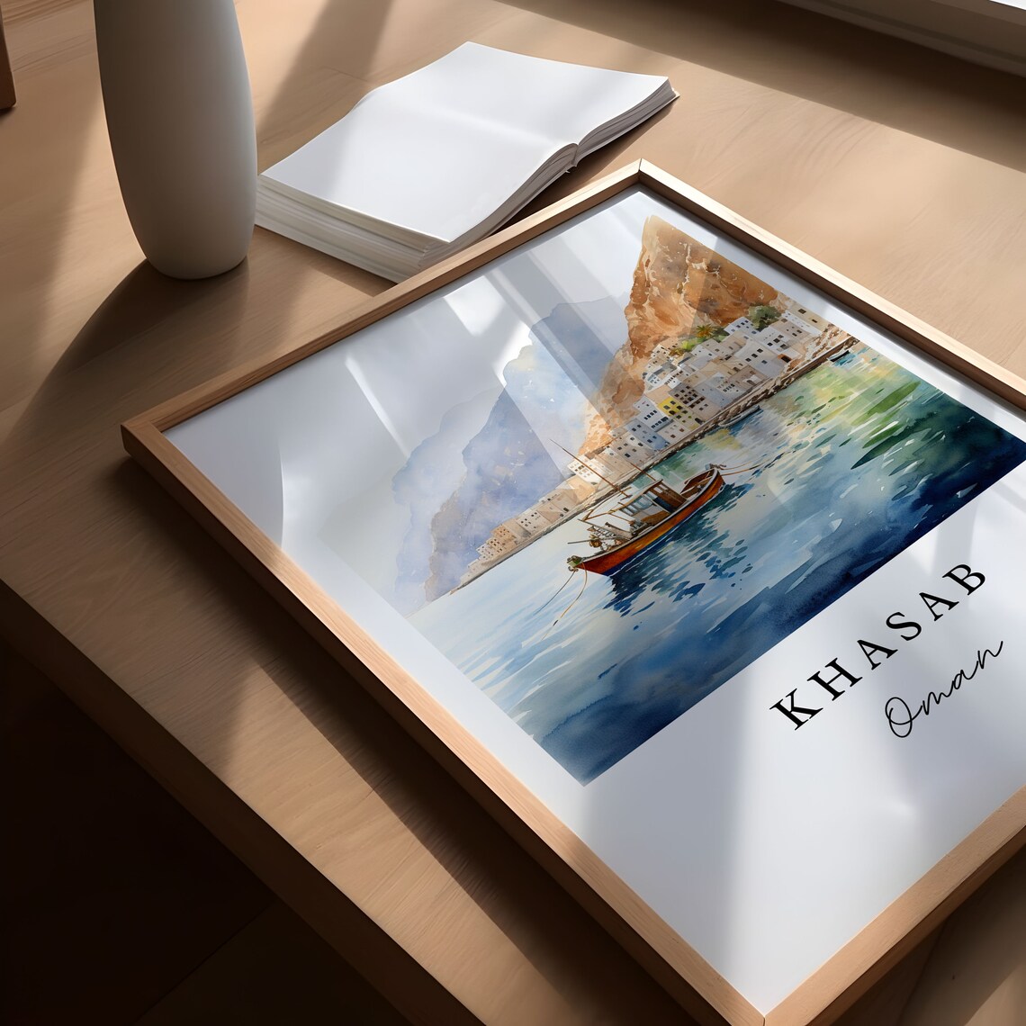 Khasab Oman Travel Poster, Custom Text - Image 6