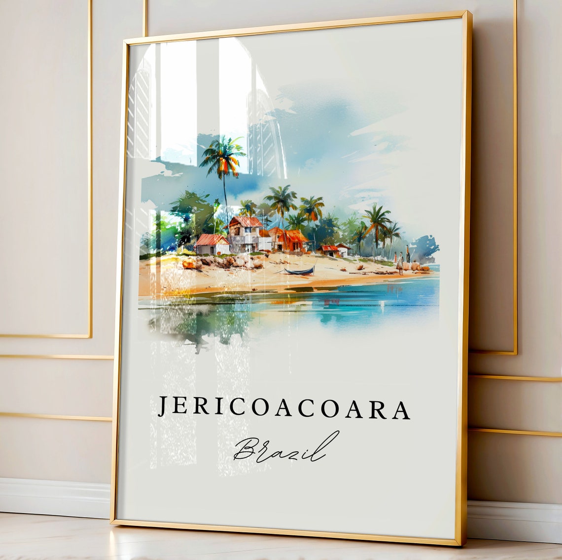 Jericoacoara Brazil Wall Art Poster Print Wedding Gift Birthday Present Custom Text Perfect - Image 4