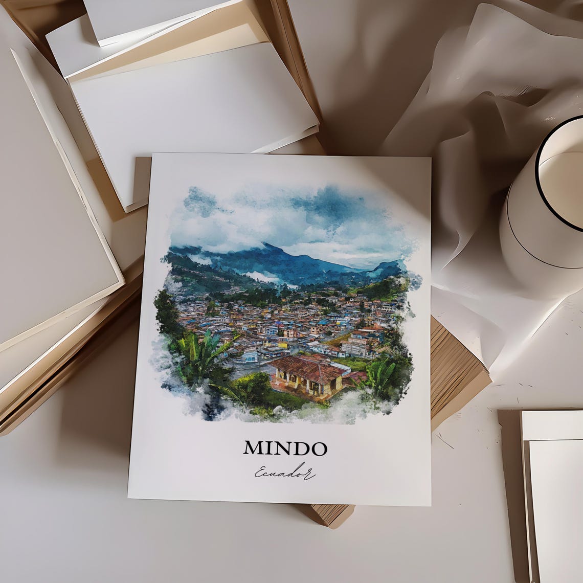Mindo Ecuador Wall Art Cloud Forest Print Watercolor Gift Travel Poster Housewarming - Image 3