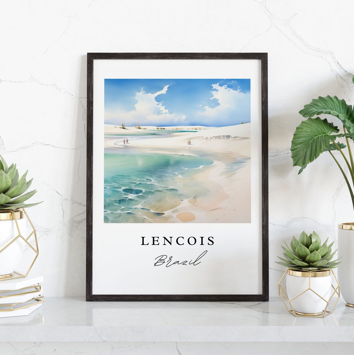 Lencois Brazil Wall Art Poster Print Wedding Gift Birthday Present Custom Text Perfect - Image 3
