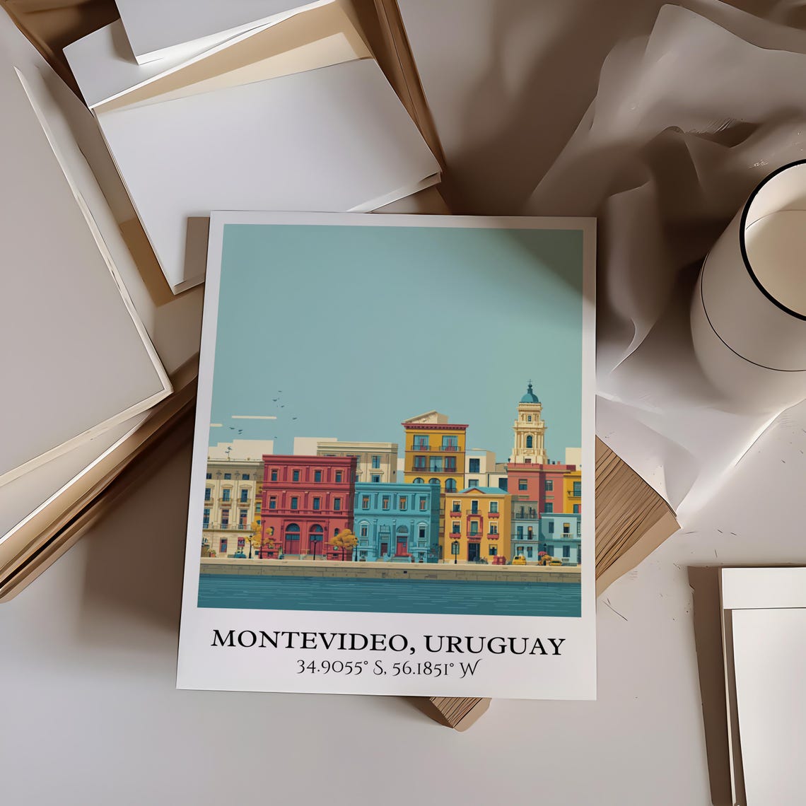 Montevideo Art Retro Travel Home Decor Uruguay Gift Prints Housewarming - Image 5