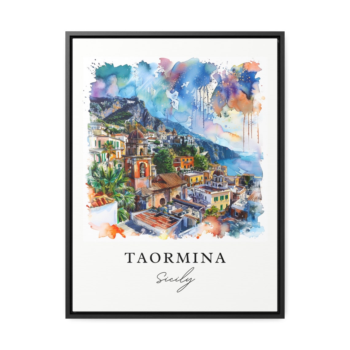 Taormina Italy Travel Poster, Sicily Wall Gift - Image 2