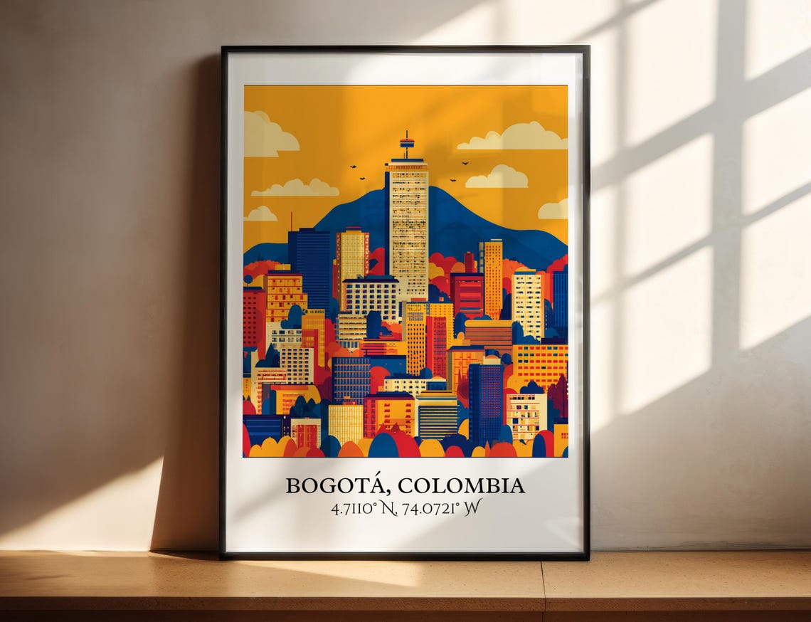 Bogot Art Retro Travel Colombia Home Decor Gift Prints Housewarming - Image 2