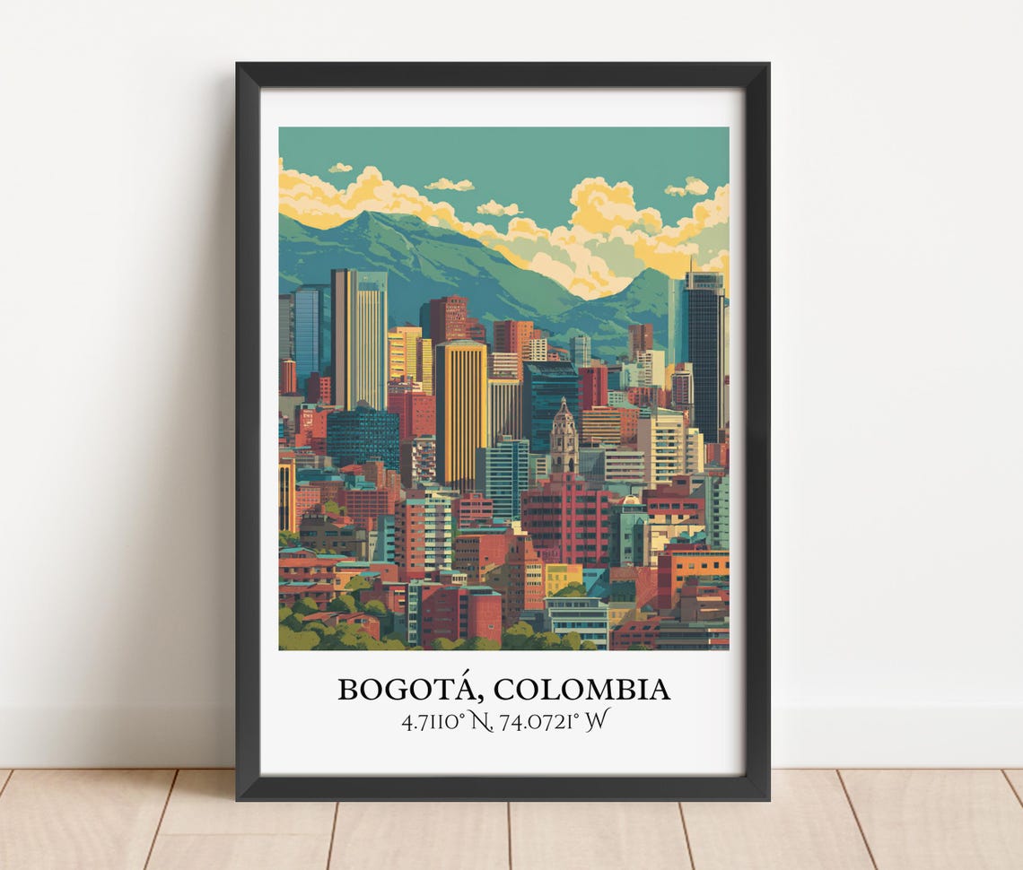 Bogot Art Retro Travel Colombia Home Decor Gift Prints Housewarming - Image 3