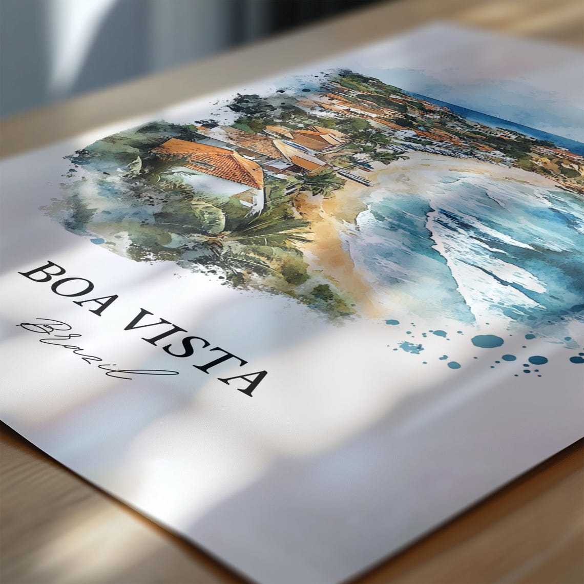 Boa Vista Wall Art Roraima Print Brazil Watercolor Gift Travel Poster Housewarming - Image 6
