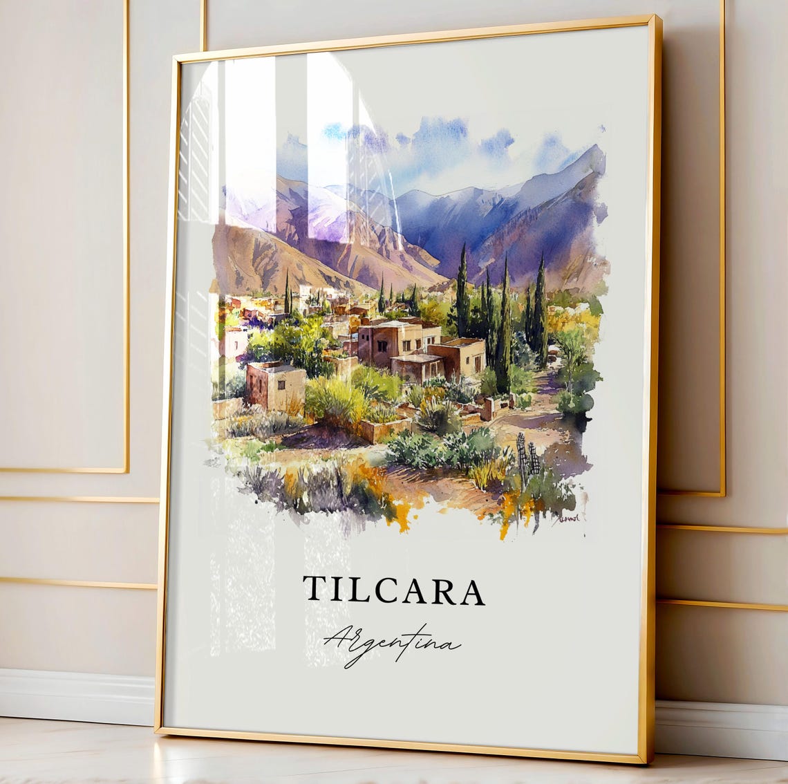 Tilcara Argentina Wall Art Print Watercolor Gift Travel Poster Housewarming - Image 3