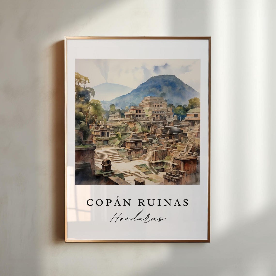 Copan Ruinas Honduras Travel Poster, Custom Text