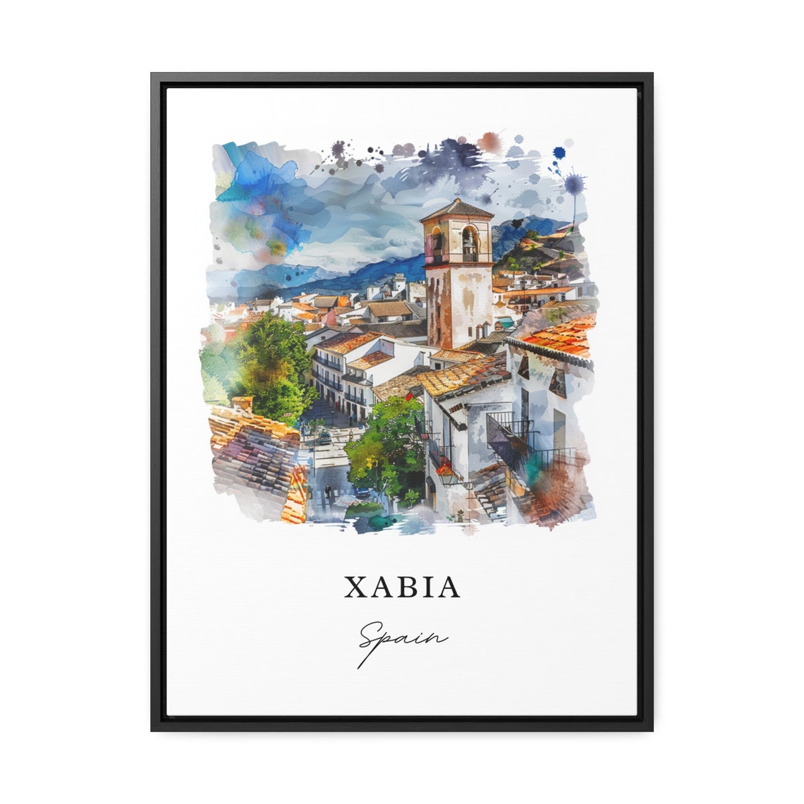 Xabia Spain Watercolor Travel Poster, Alicante - Image 3