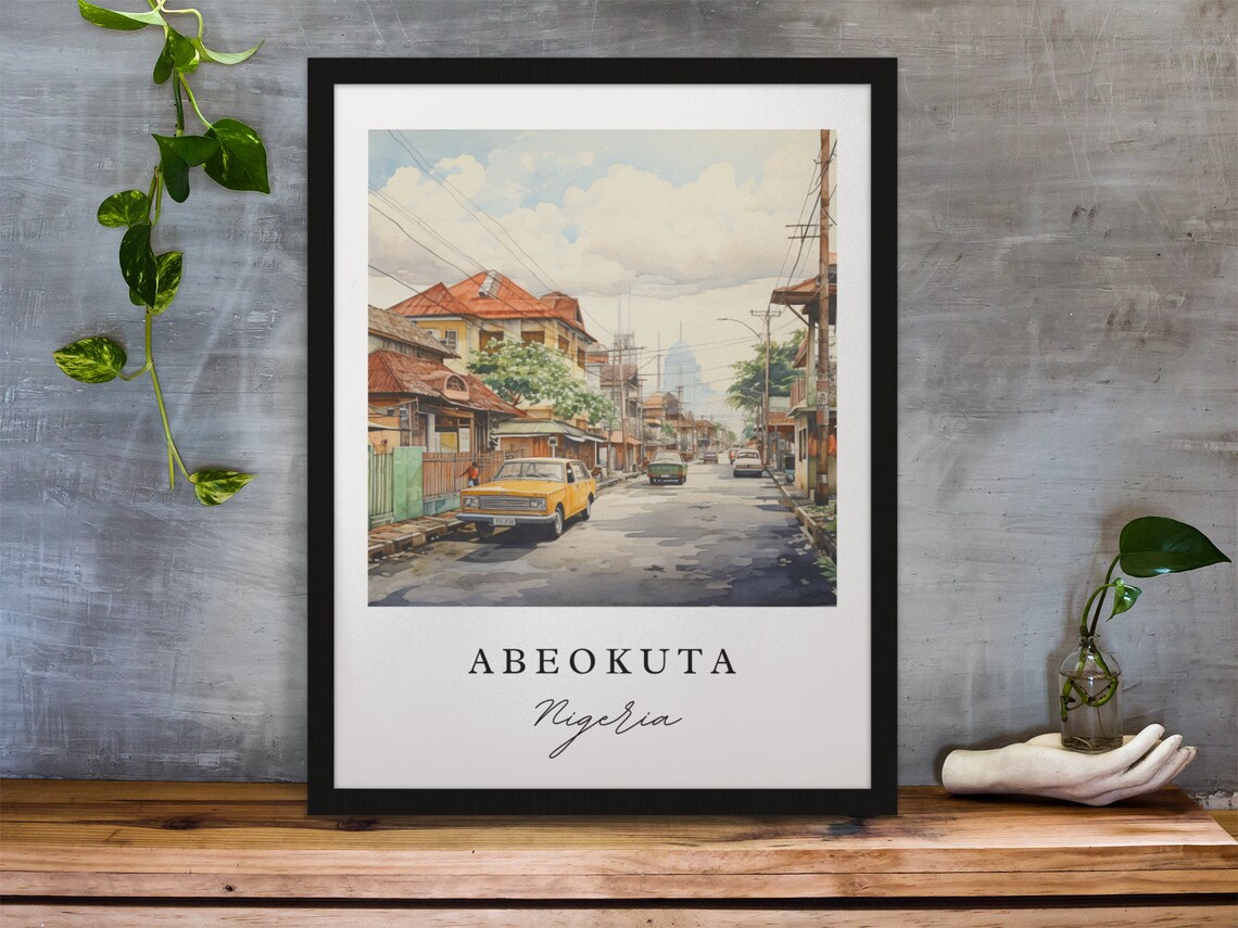 Abeokuta Nigeria Personalized Wall Art Print - Image 3
