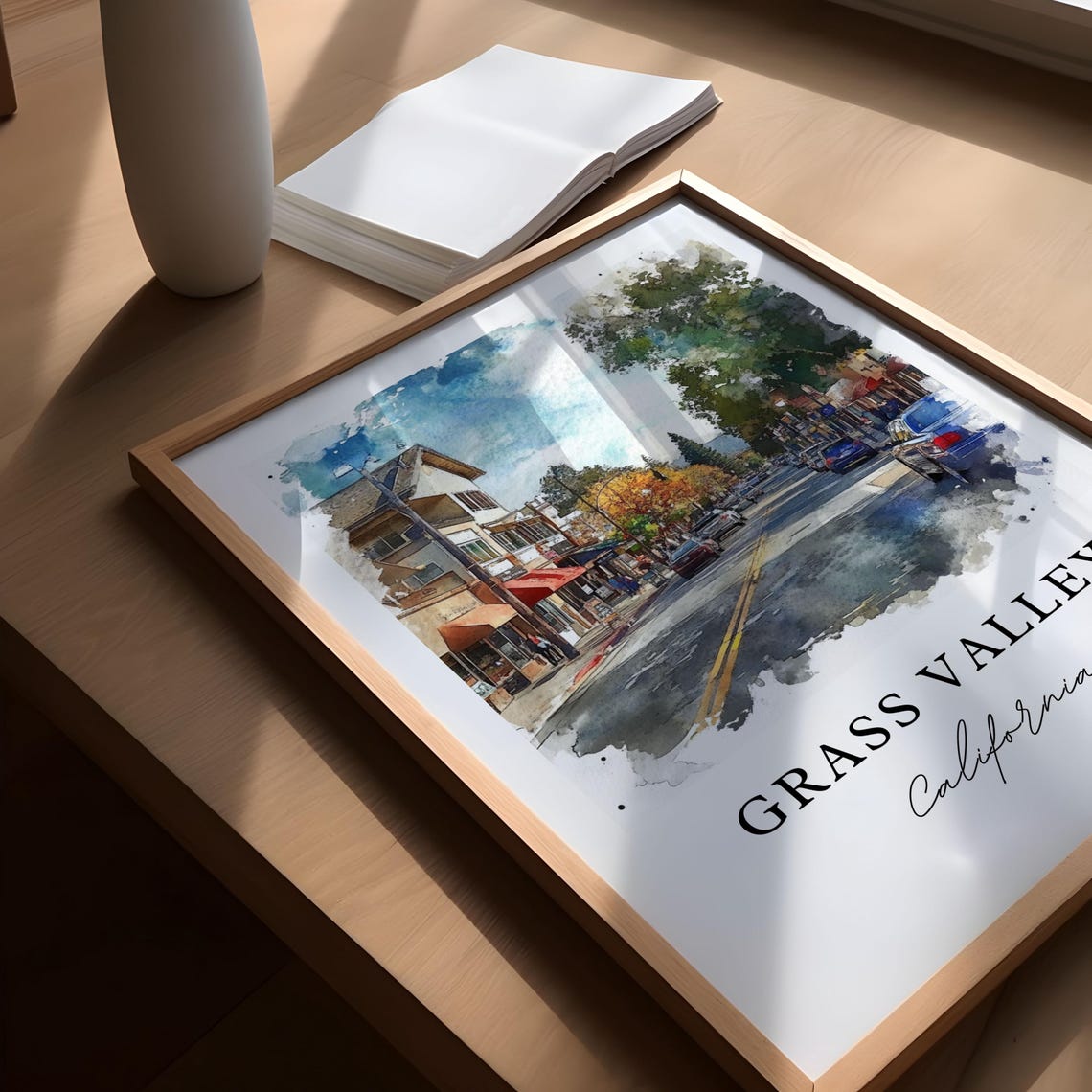 Grass Valley California Charming Historic Main Street Shops Poster - Image 6