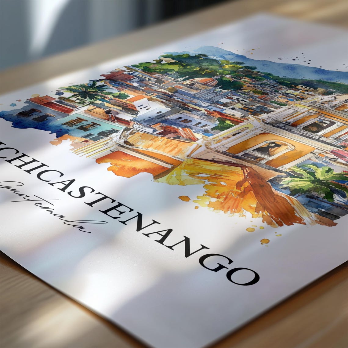 Chichicastenango Wall Art Guatemala Print Watercolor Gift Travel Poster Housewarming - Image 5