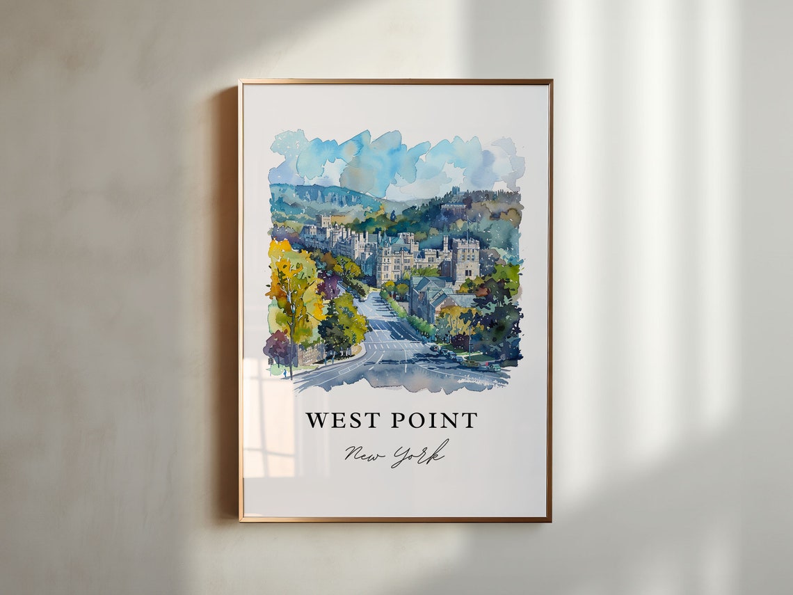 West Point New York Military Academy Campus Watercolor Poster - Image 4