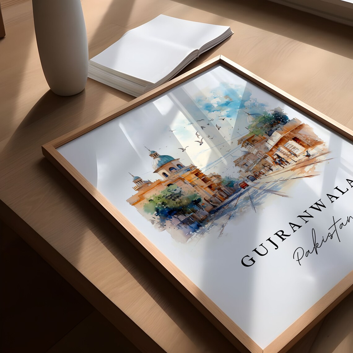 Gujranwala Pakistan Travel Poster, Custom Text - Image 5