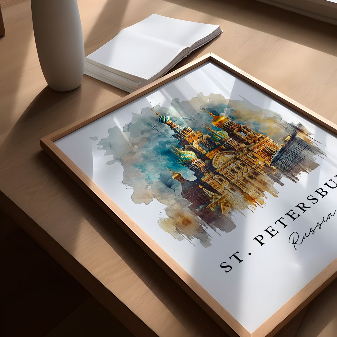 St Petersburg Russia Travel Poster, Custom Text - Image 5