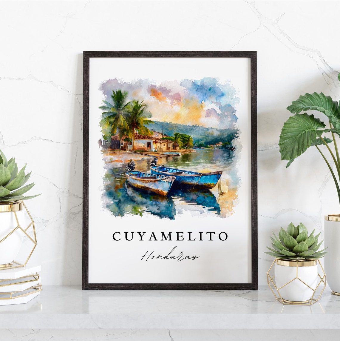 Cuyamelito Hondur Wall Art Honduras Print Wedding Gift Birthday Present Custom Text Perfect