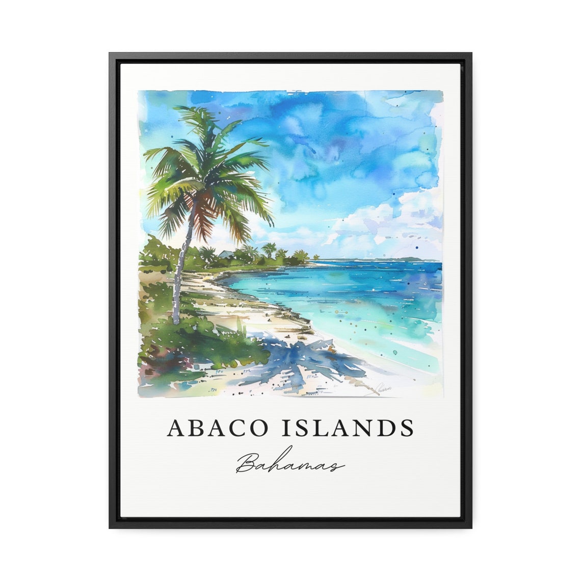 Abaco Islands Bahamas Travel Poster, Housewarming - Image 3