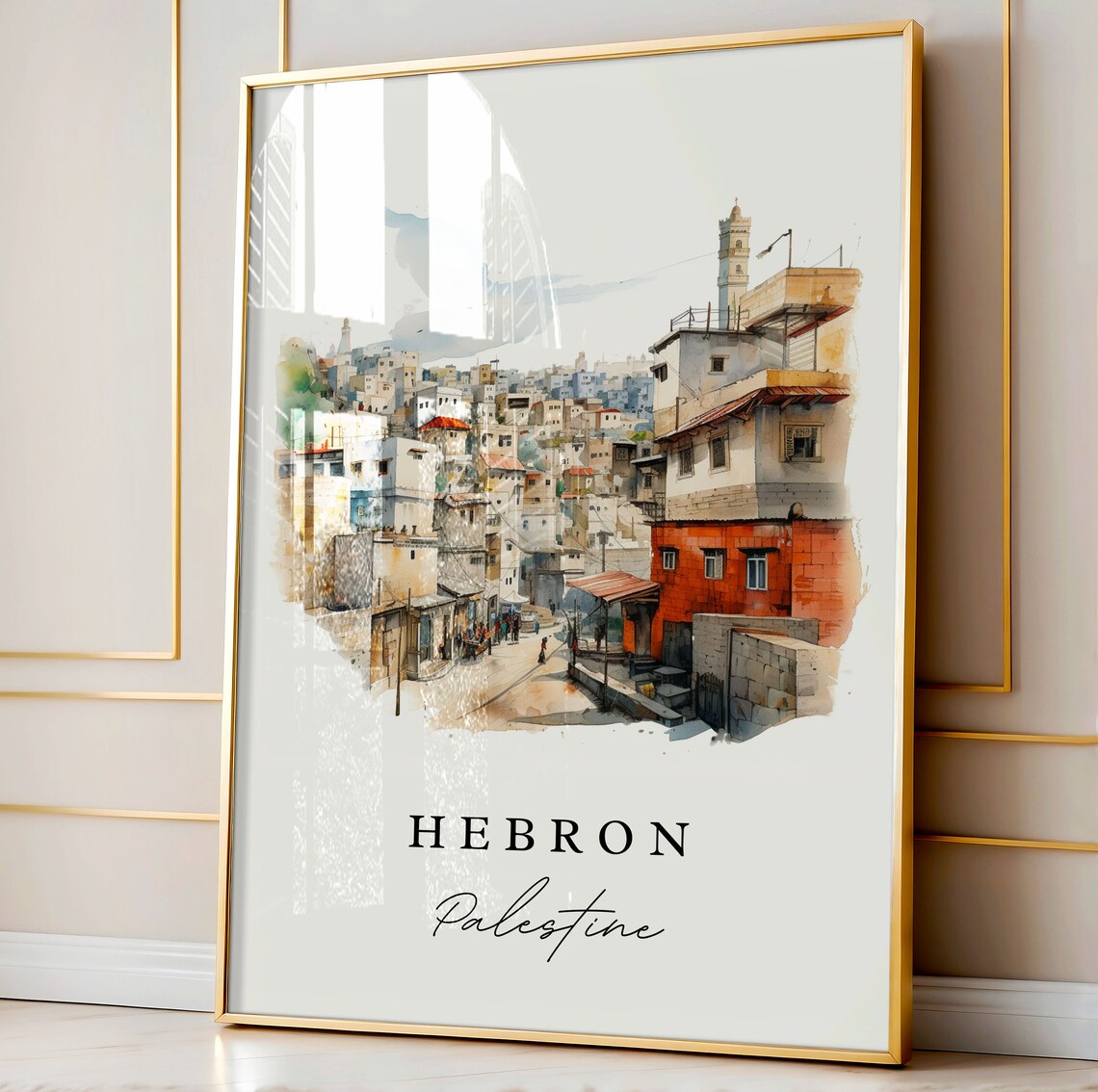 Hebron Palestine Custom Text Art Print - Image 4
