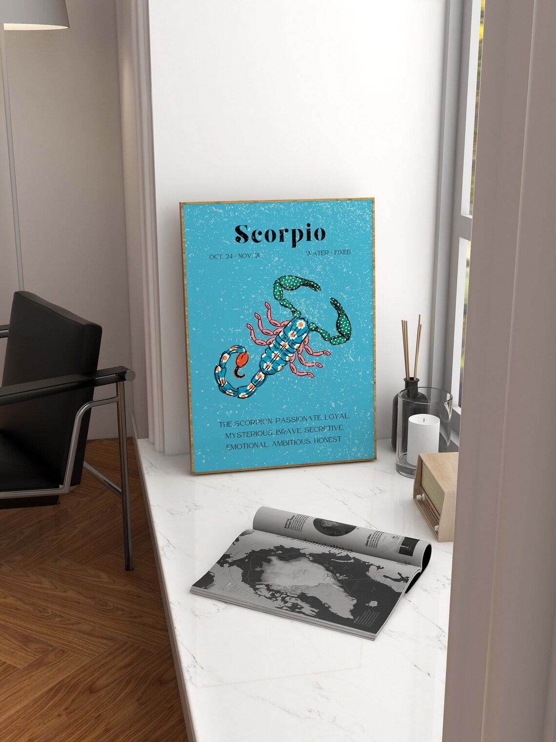 Scorpio Retro Travel Poster - Image 4