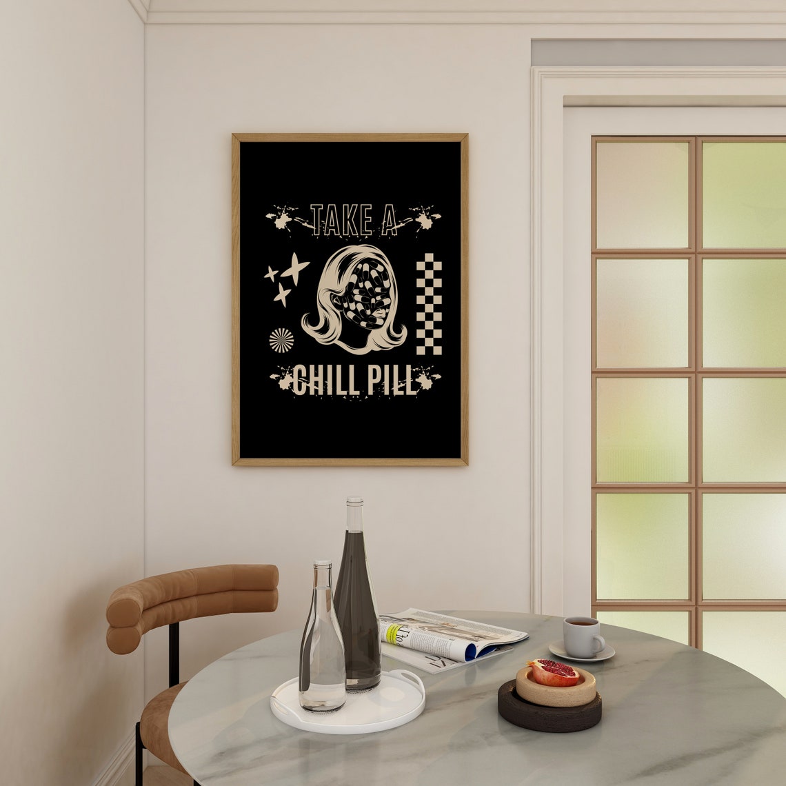Chill Pill Poster, Preppy Dorm Room Decor - Image 2