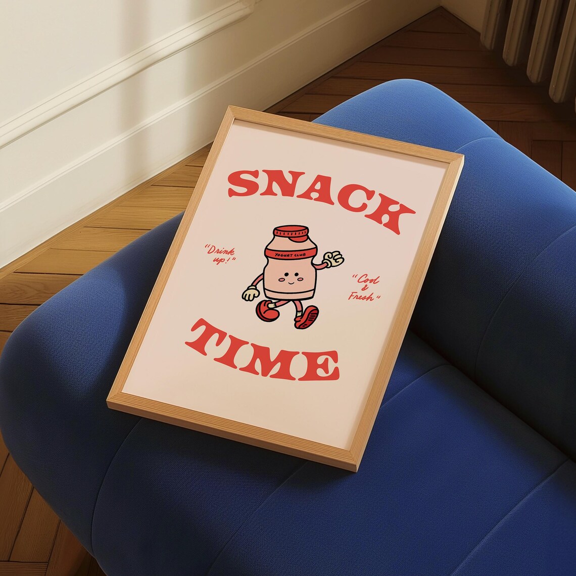 Cute Retro Yakult Drink Kitchen Poster