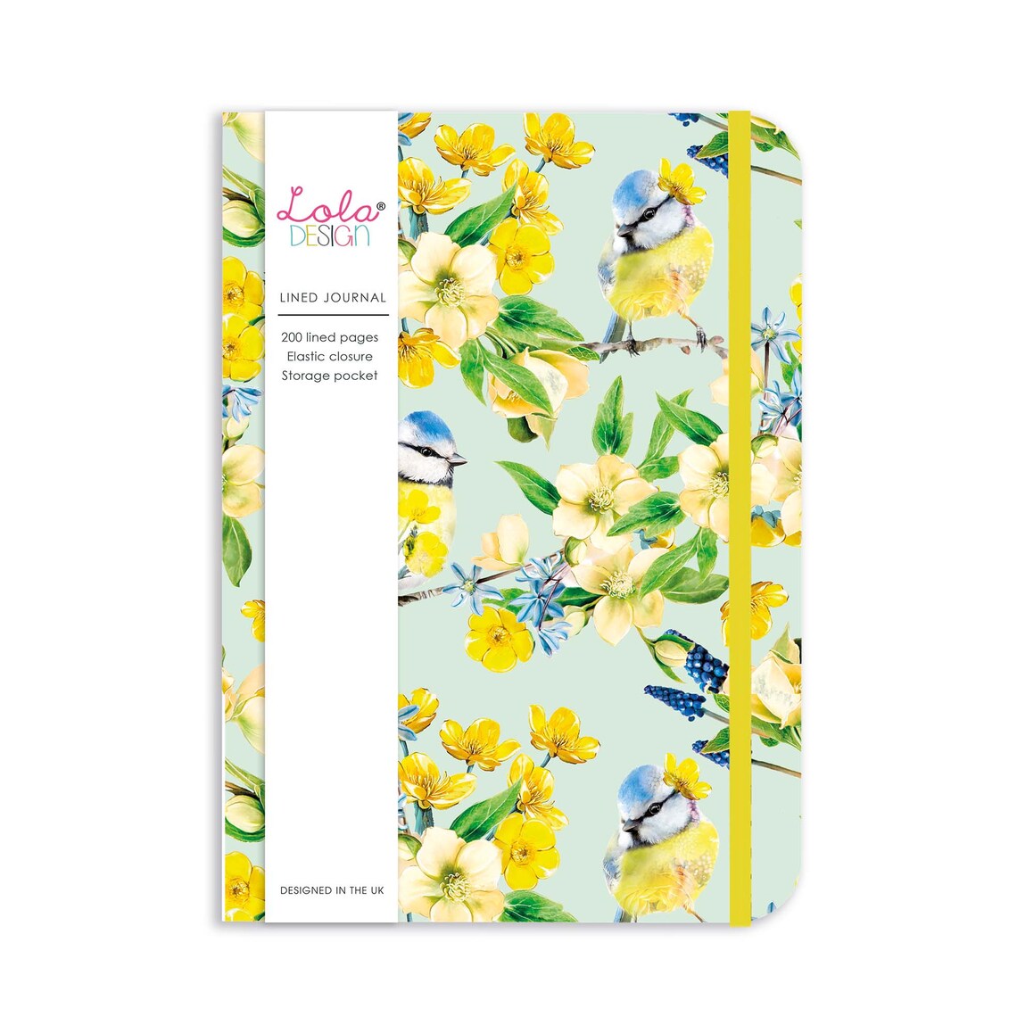 Blue Tit Journal, Hardback With Elastic Closure