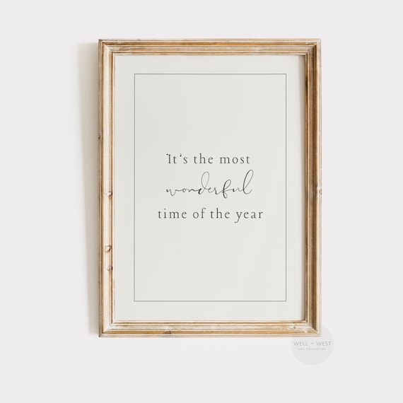 Vintage Christmas Quote Art Print, Holiday Seasonal