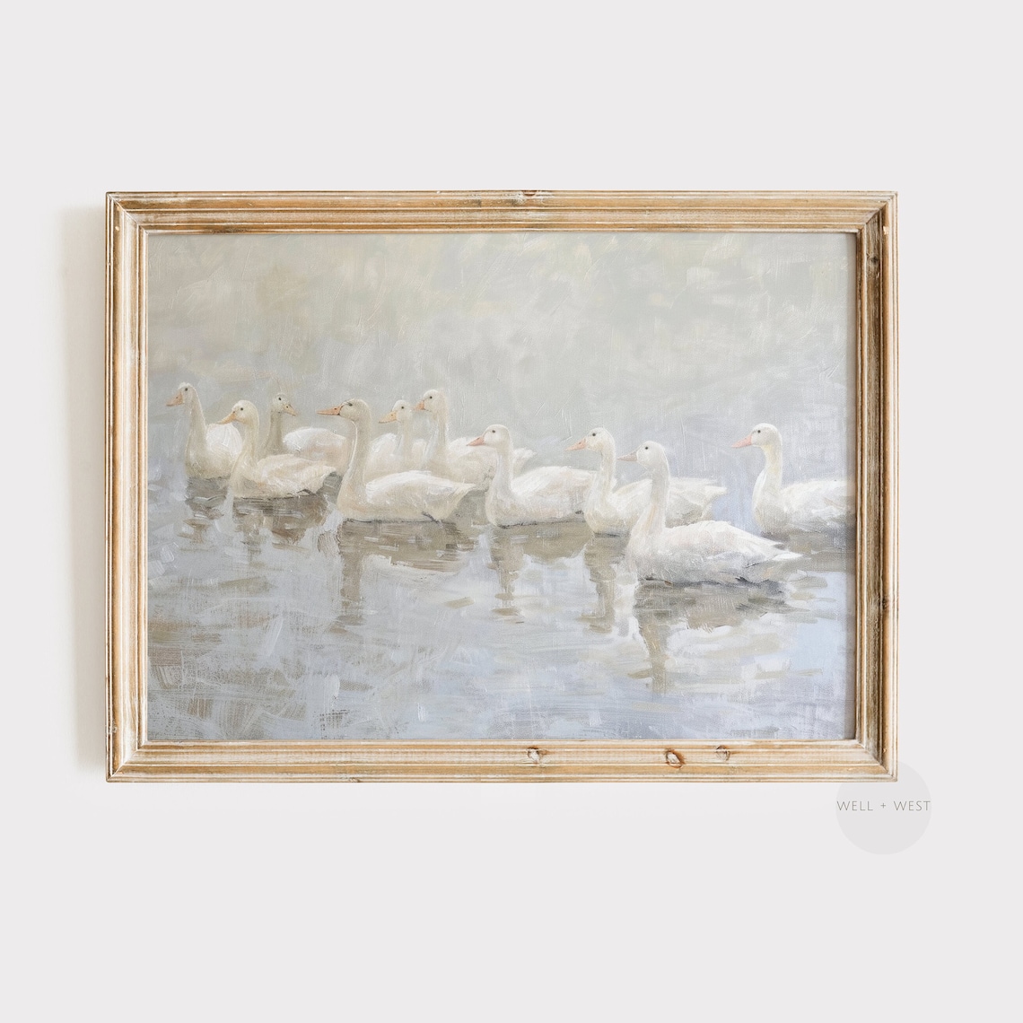 Abstract Goose Print, Vintage Style Nursery Art