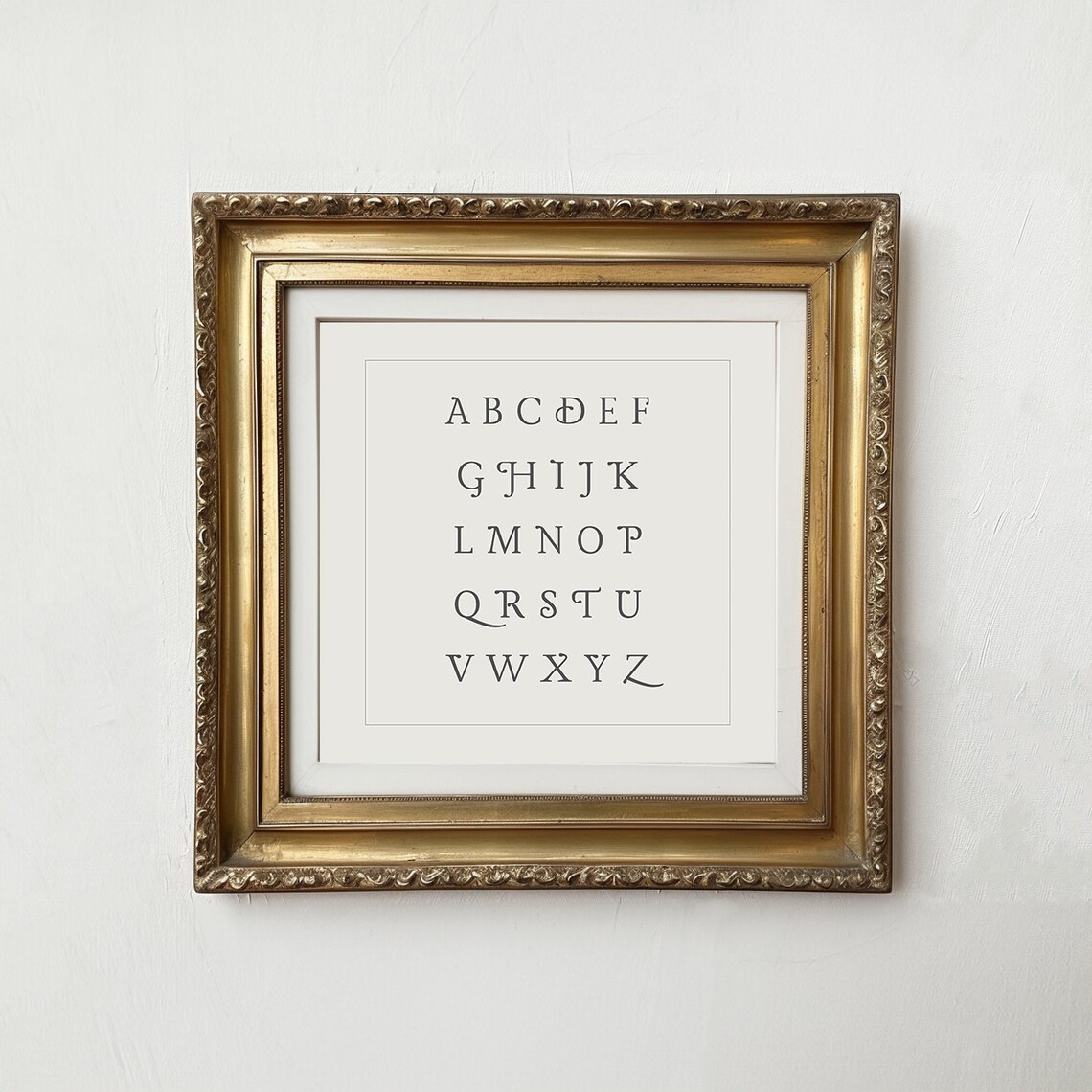 Beige Alphabet Wall Art, Vintage Nursery Art Print - Image 3