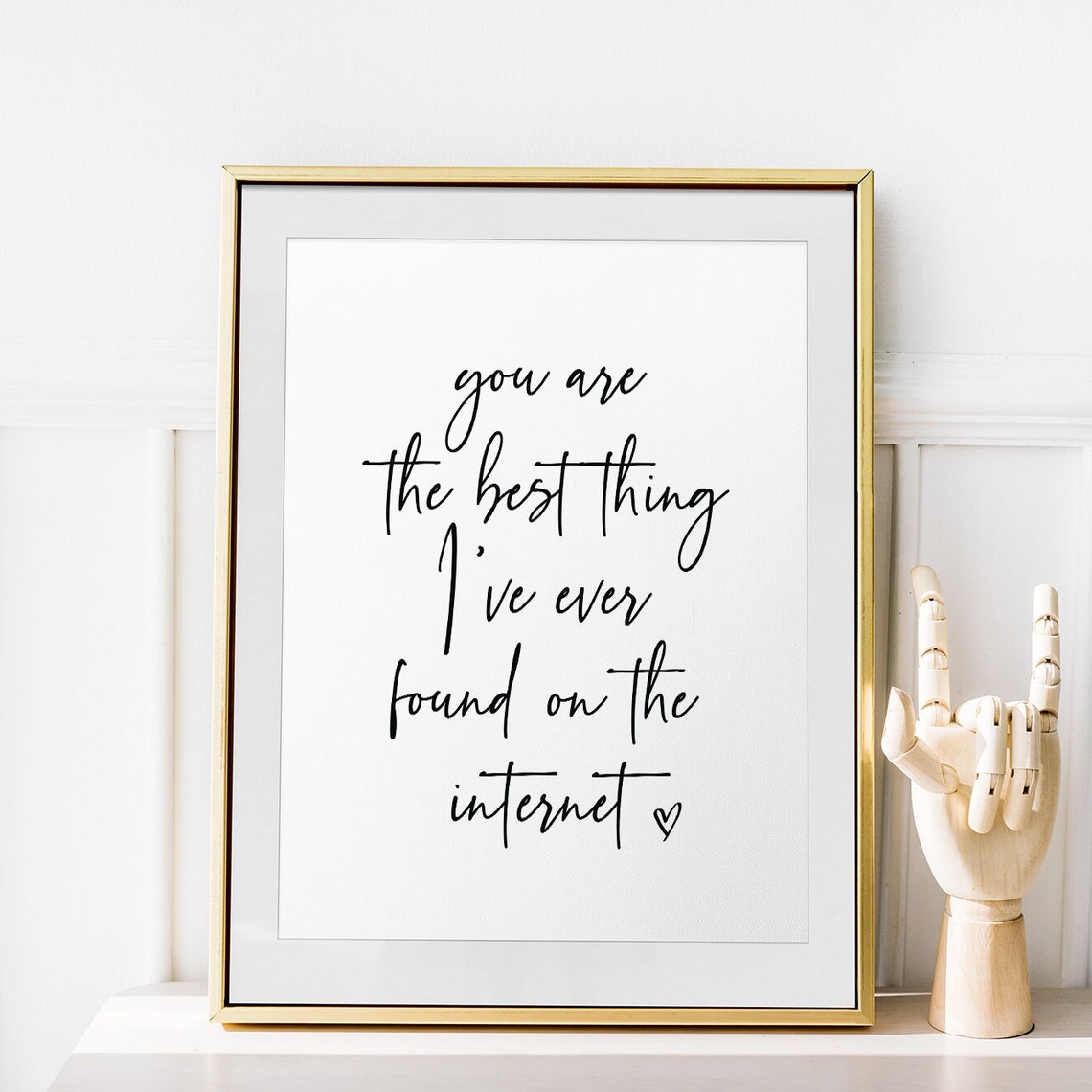 You Are the Best Thing I Ever Found Modern Script Quote Heart Poster - Image 3