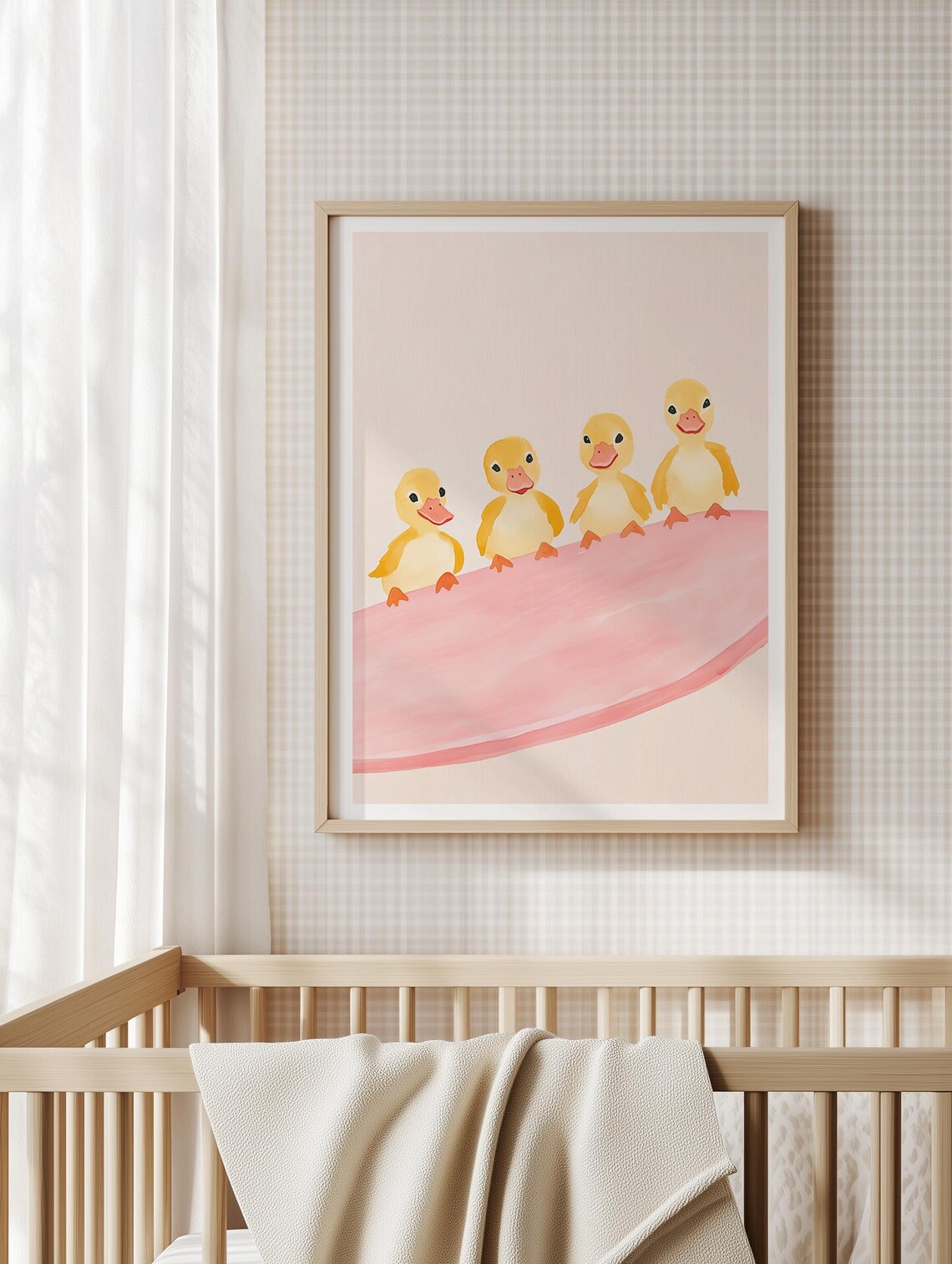 Ducklings Vintage Nursery Cute Baby Room Poster