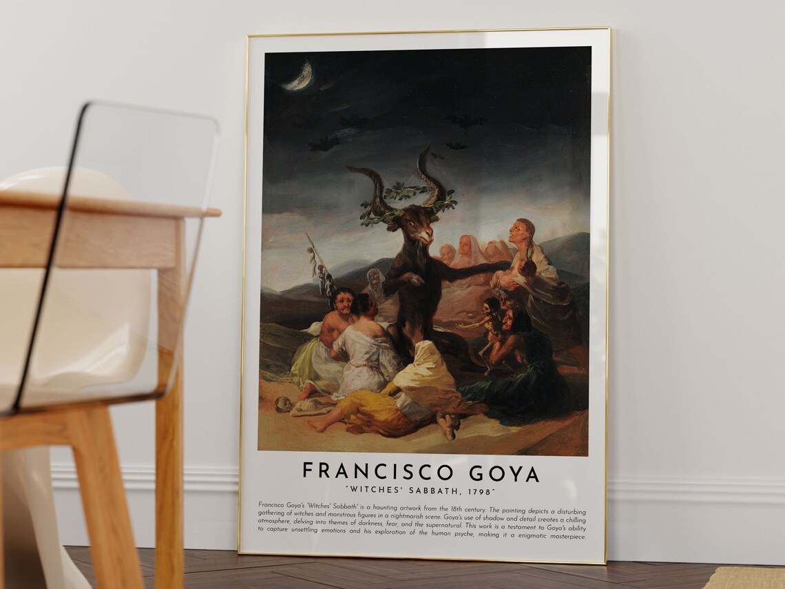 Witches Sabbath, Francisco Goya Painting Poster
