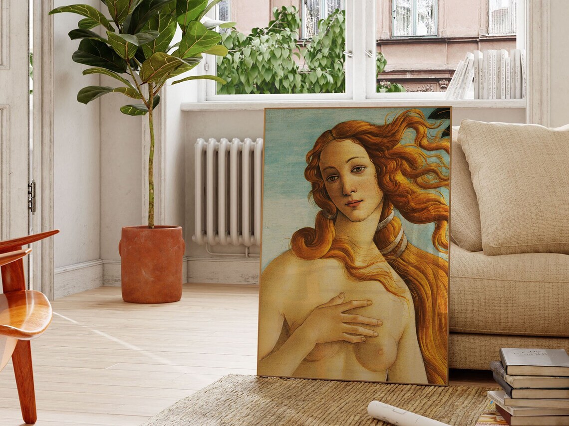 Botticelli Birth of Venus Goddess Detail Classic Art Wall Print - Image 3
