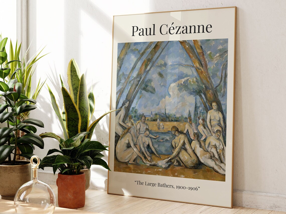 Paul Cezanne The Large Bathers Riverside Group of Figures Art Print - Image 3
