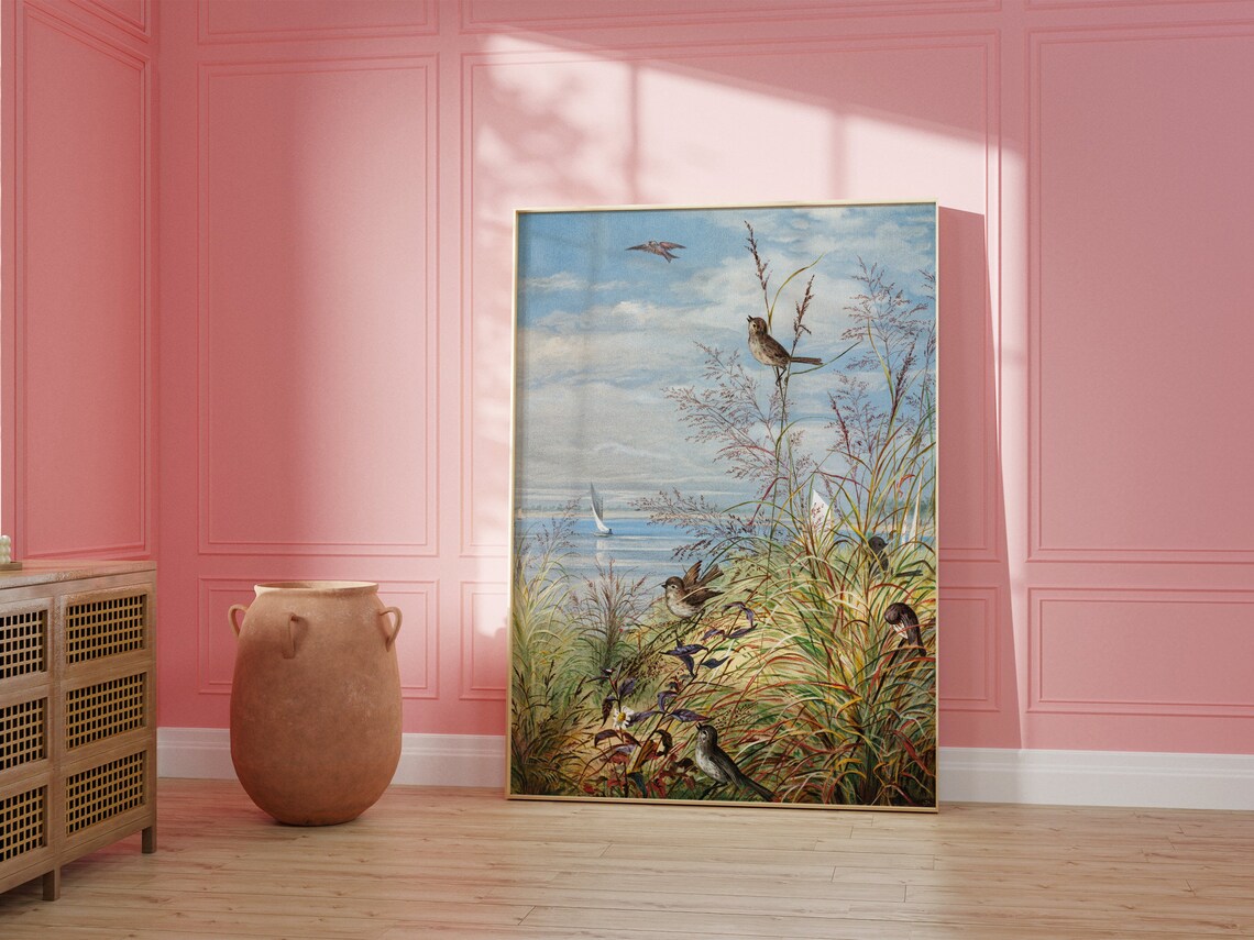 September by Fidelia Bridges, Vintage Birds Poster - Image 2
