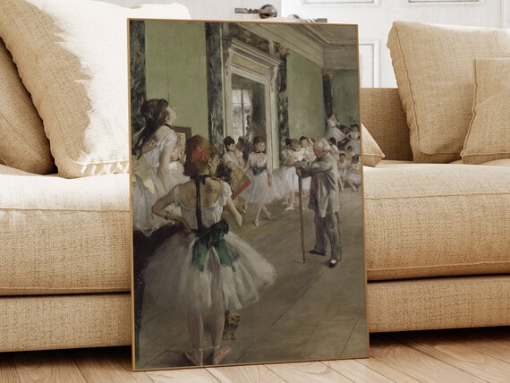Edgar Degas The Ballet Class Ballerinas Impressionist Art Poster
