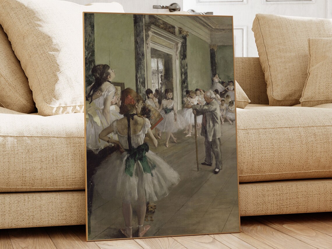 Edgar Degas The Ballet Class Ballerinas Impressionist Art Poster