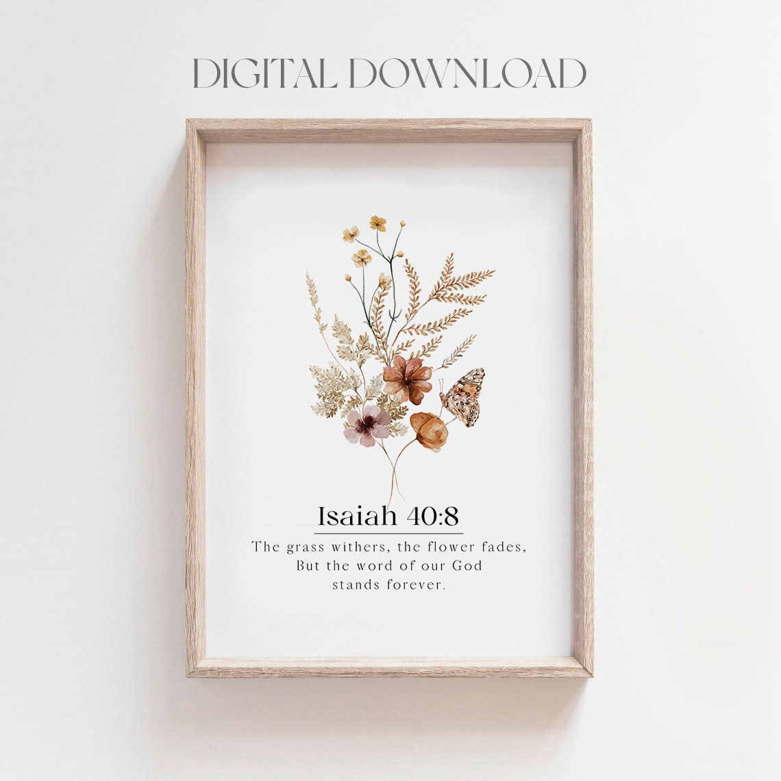 Isaiah 40:8 Christian Fall Wall Art Poster - Image 3
