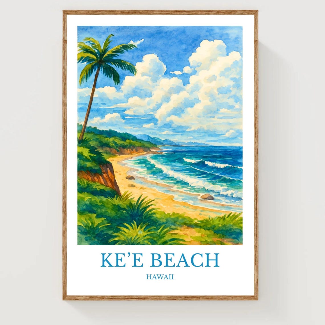 Kee Beach Travel Poster