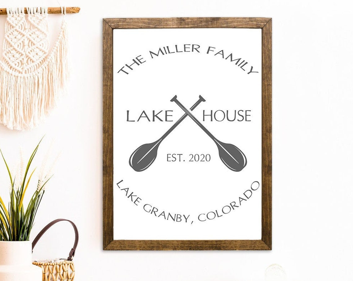 Lake House Family Personalized Sign Custom Lake House Sign Lake House Decor Lake Life Sign Family Lake House Signs Lake House Sign