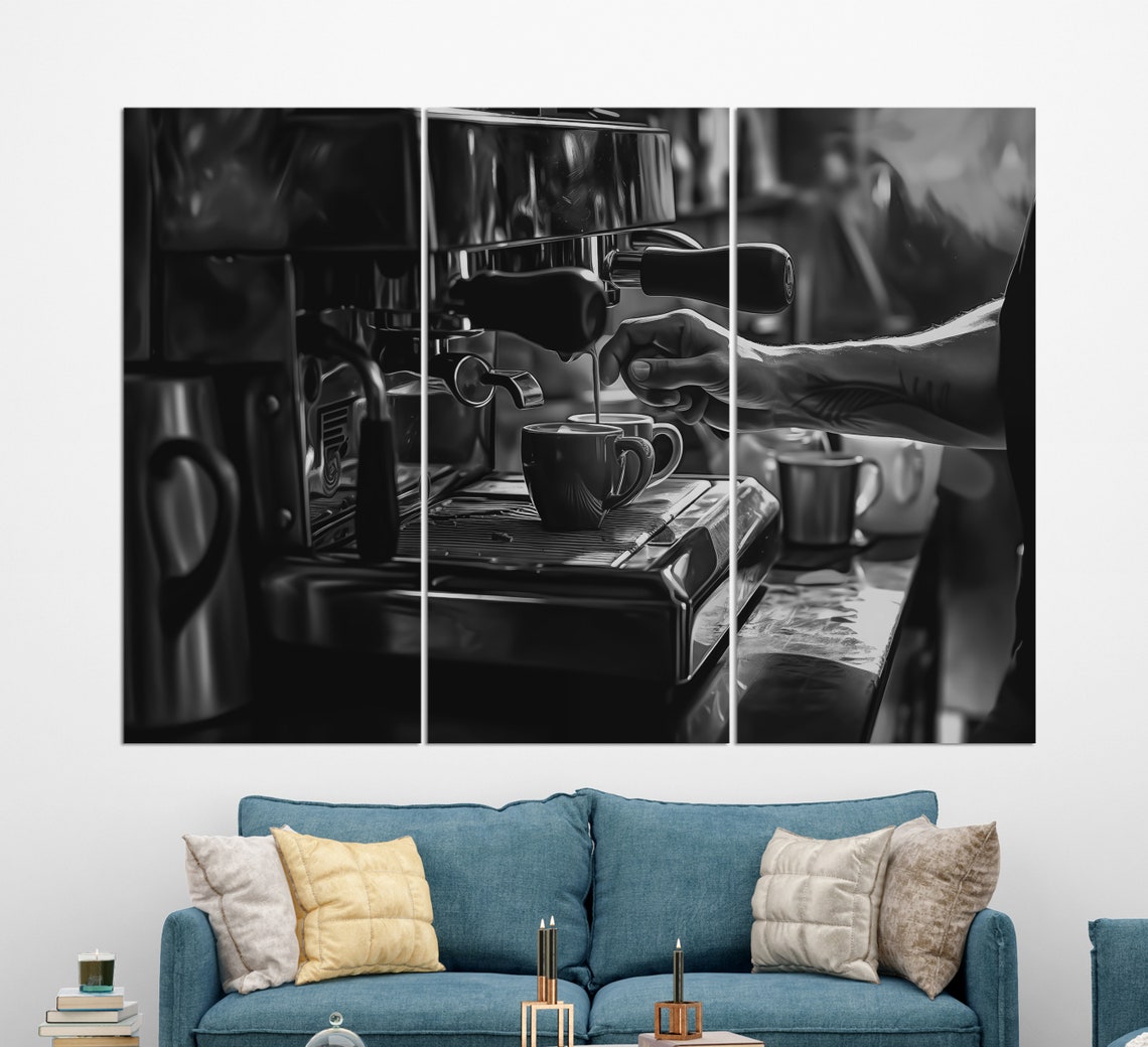 Coffee Wall Art Barista Gift Coffee Print Cafe Wall Decor Kitchen Wall Art Barista Wall Art - Image 2