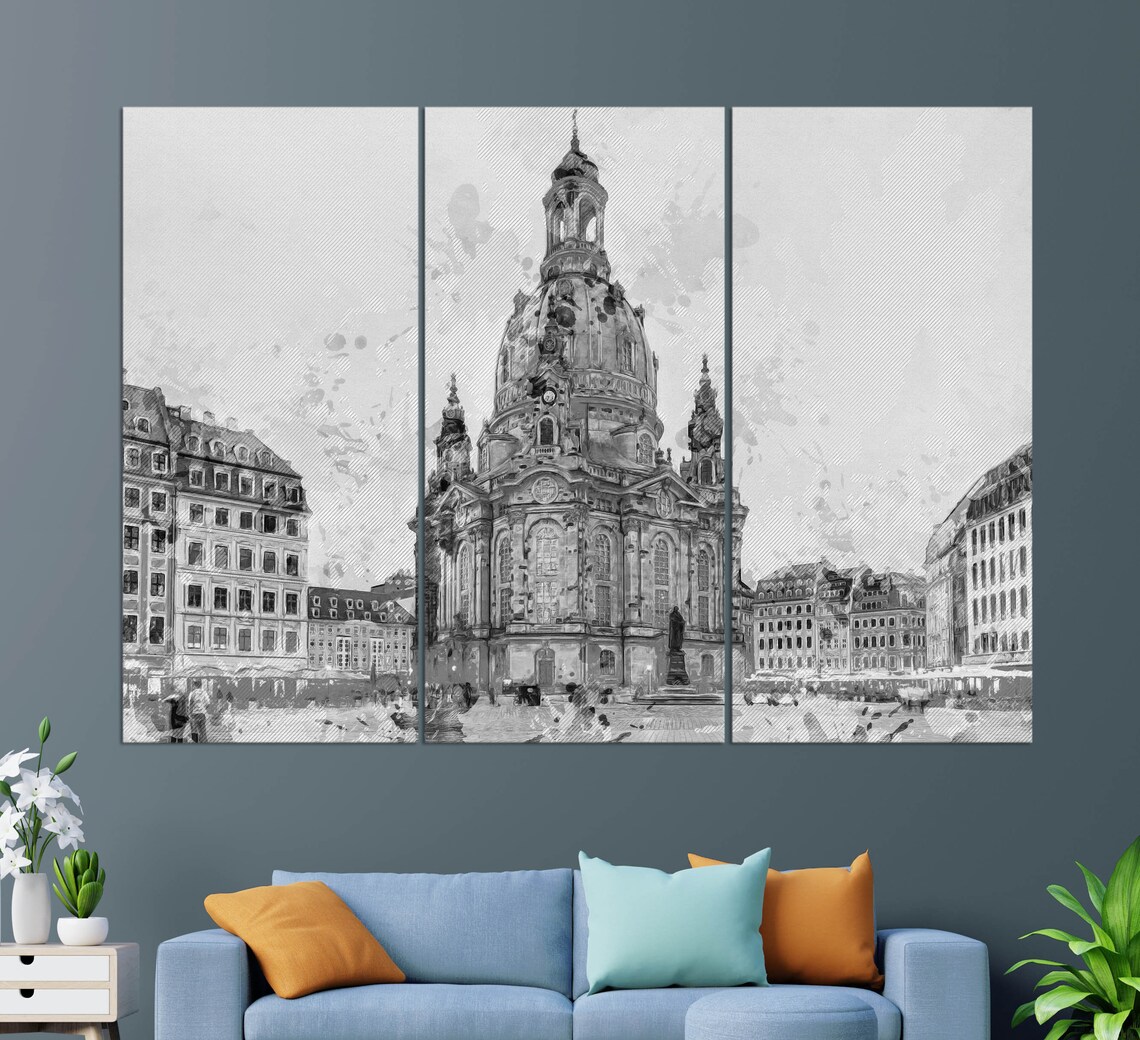 Dresden Painting, Abstract Modern Wall Art Print - Image 4