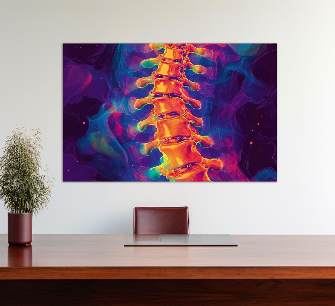 Anatomy of the Spine, Healthcare Wall Art Print