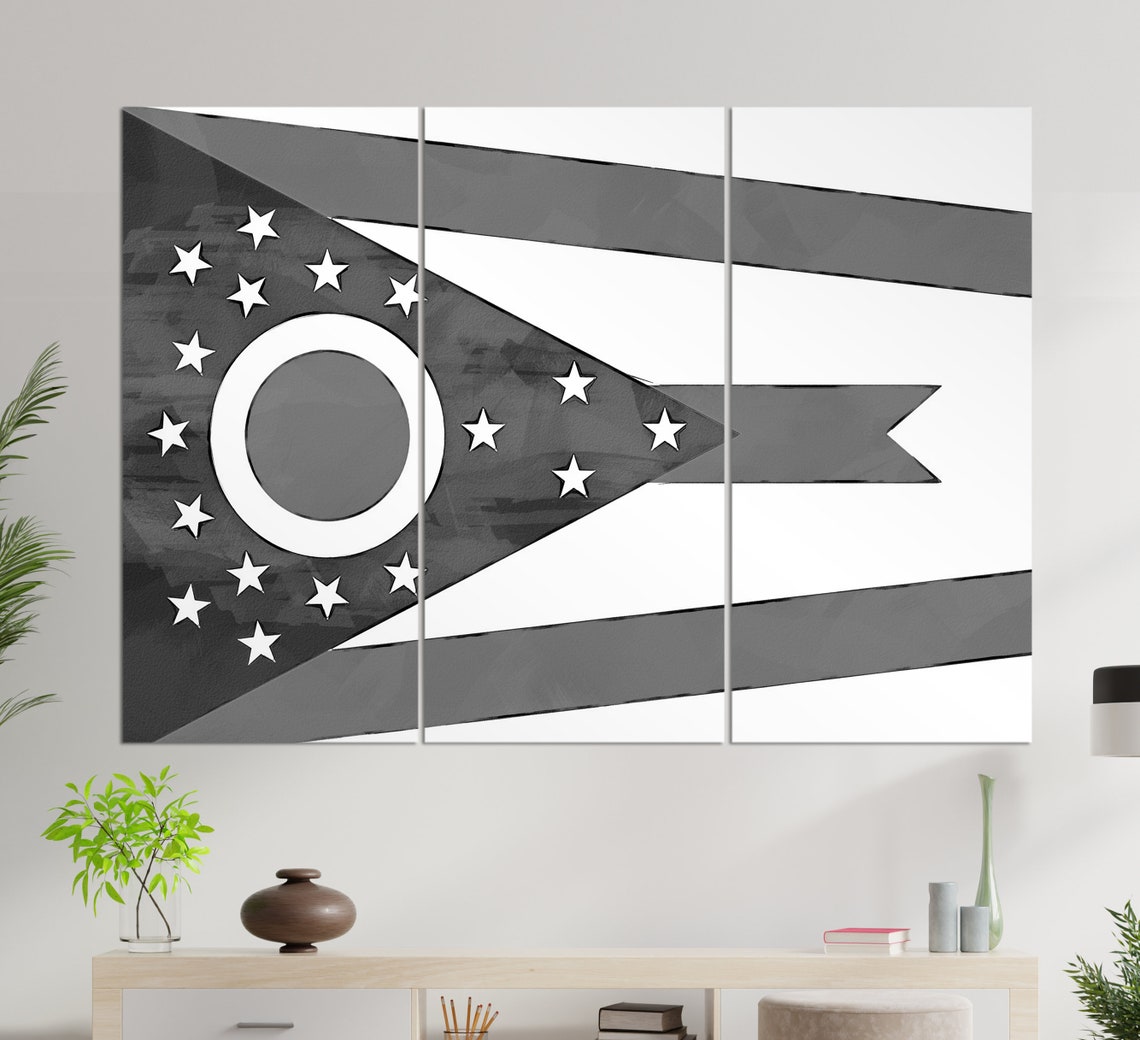 Ohio State Flag Painting, Ohio Wall Art - Image 2