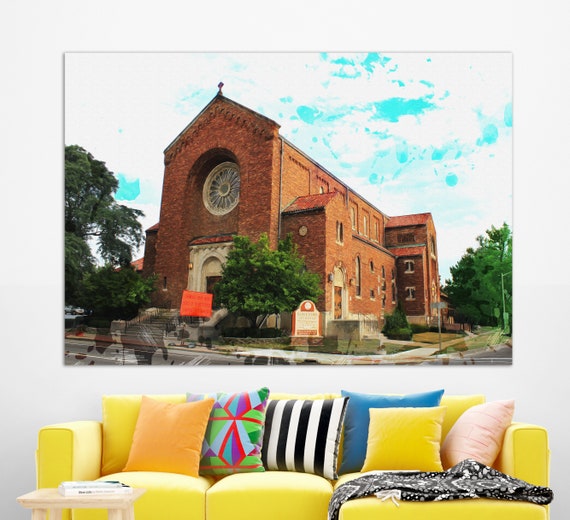 St John The Baptist Roman Catholic Church Ypsilanti Michigan Print Ypsilanti Church Painting Ypsilanti Wall Art